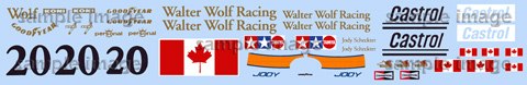 1977 Wolf WR1 blue numbers