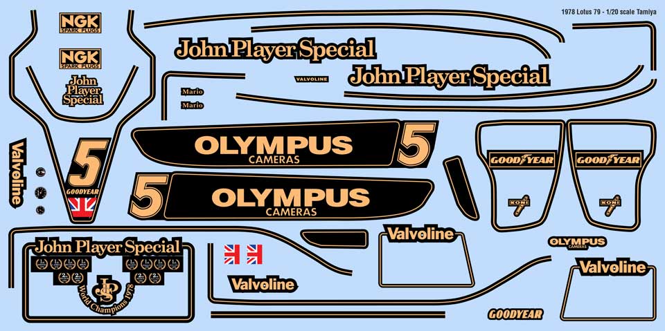 1978 JPS Lotus 79 Decals