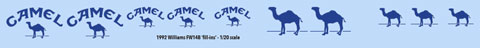 Camel decals for Williams FW14B
