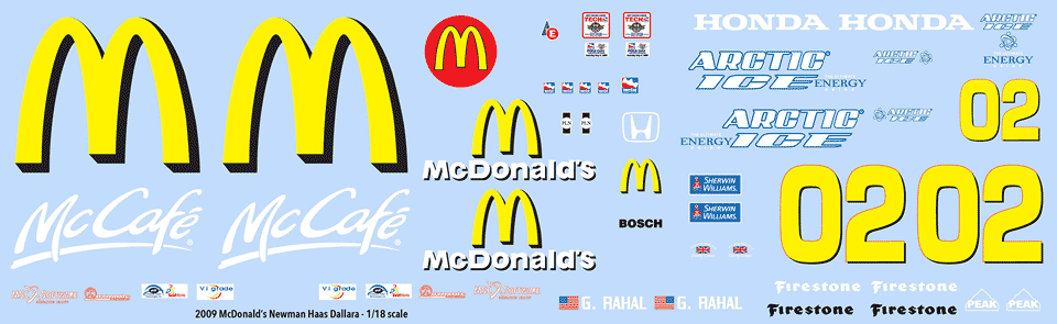 2009 McDonalds Dallara decals