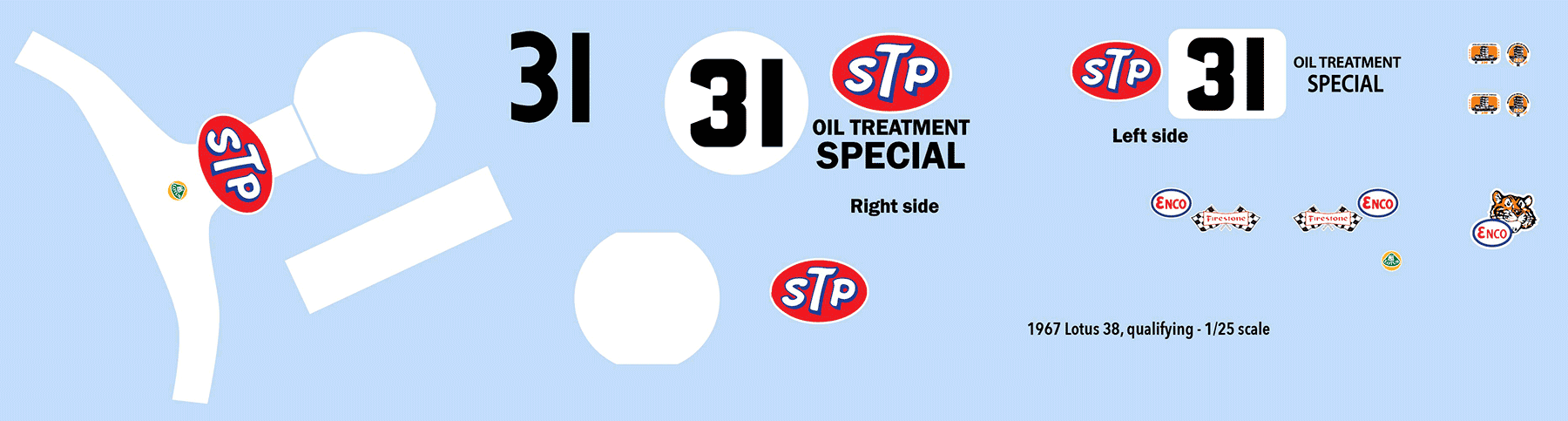 1967 Lotus 38 decals