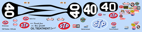 1967 STP Turbine Decals