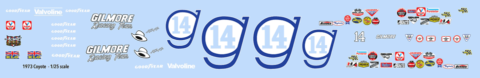 1973 AJ Foyt Coyote Decals