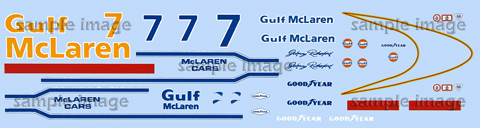 1973 Gulf McLaren Decals