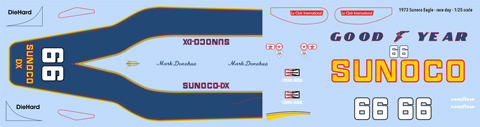 1972 Sunoco Mclaren Decals