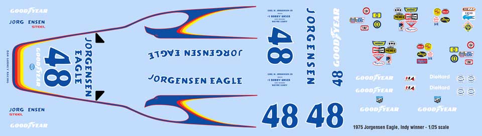1975 Jorgensen Eagle Decal sheet
