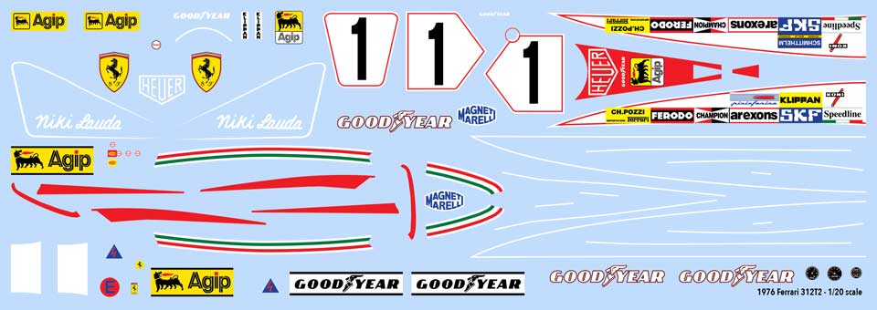 1976 Ferrari 312T2 decals