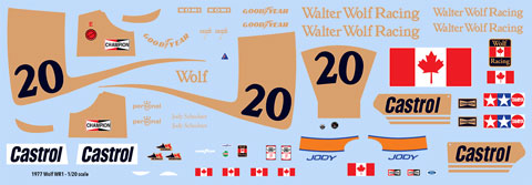 1978 Wolf WR1 decals