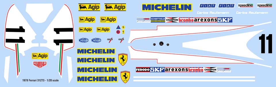 1978 Ferrari 312T3 Gilles Villeneuve Decals