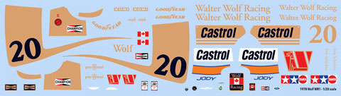 1978 Wolf WR1 decals