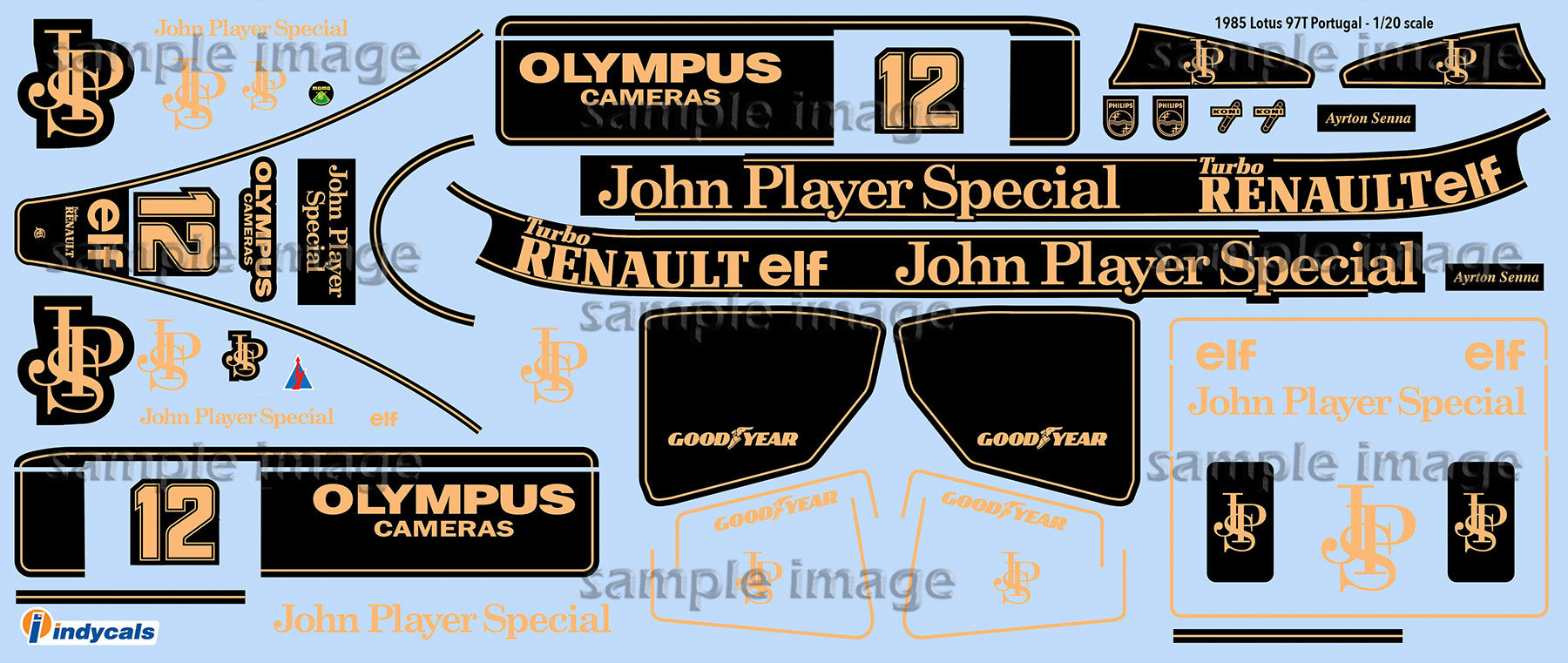 1985 Lotus 97T Decals